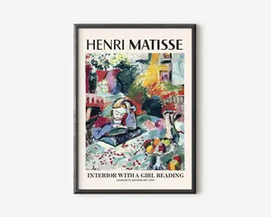 Henry Matisse Exhibition Poster, Famous Gallery Wall Art Print, Painting Art Print