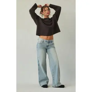 Pacsun Women's Casey Low Rise Baggy Jeans Medium Indigo Wash Tint