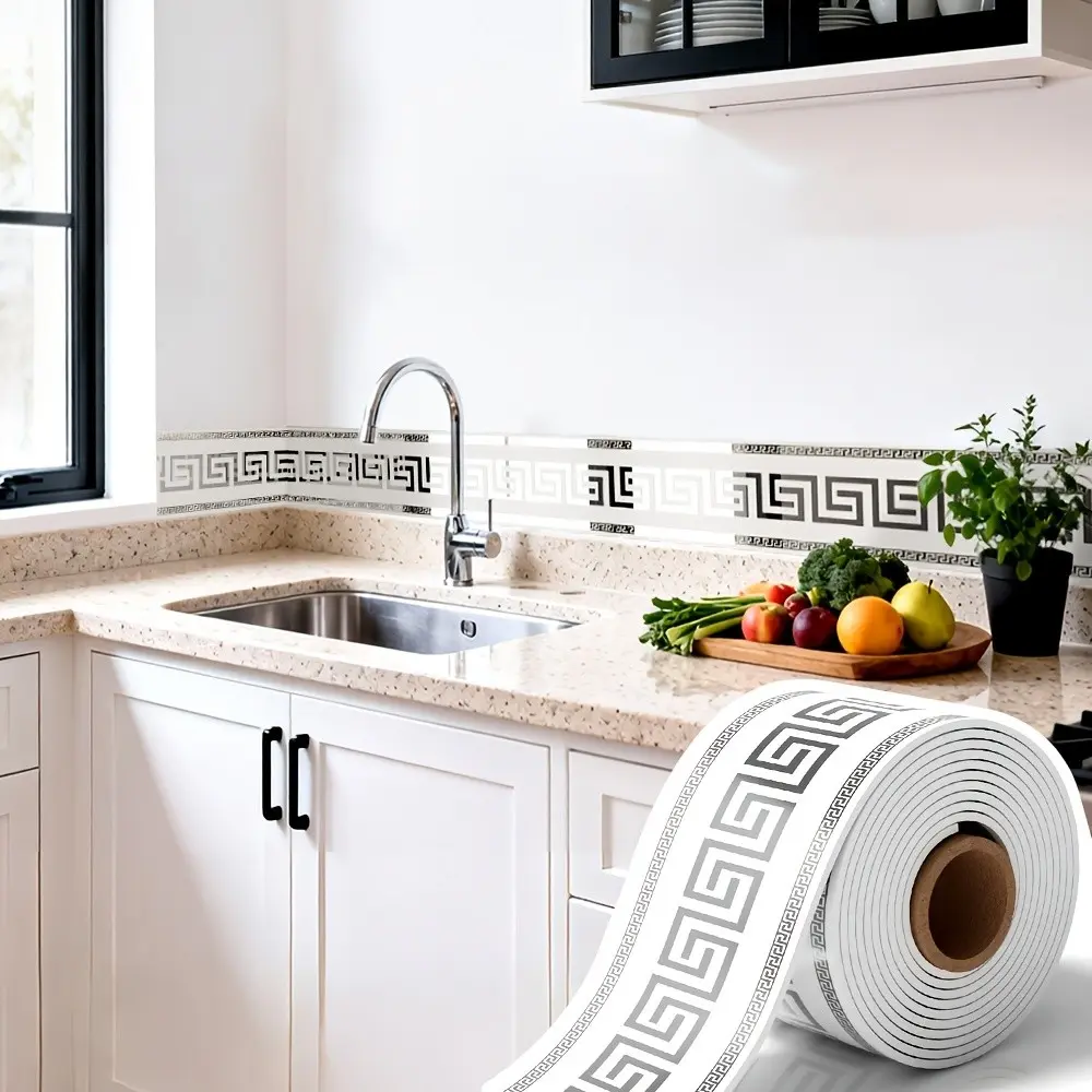 Marble Pattern Self-Adhesive Decorative Wallpaper, DIY Waterproof Easy Clean, Ideal for Interior Wall, TV Background, Door Frame, Living Room, Kitchen, Bathroom, Bathroom Wallpaper Peel and Stick