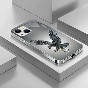 Suitable for [iPhone 13 Mini] Light luxury crystal eagle pattern and scorpion glass electroplated mobile phone case, exquisite and gorgeous 995