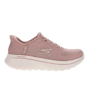 Skechers Womens Slip-Ins Relaxed Fit Go Walk Arch Fit N-Joy Ria Walking Walking Sneakers Shoes - Pink