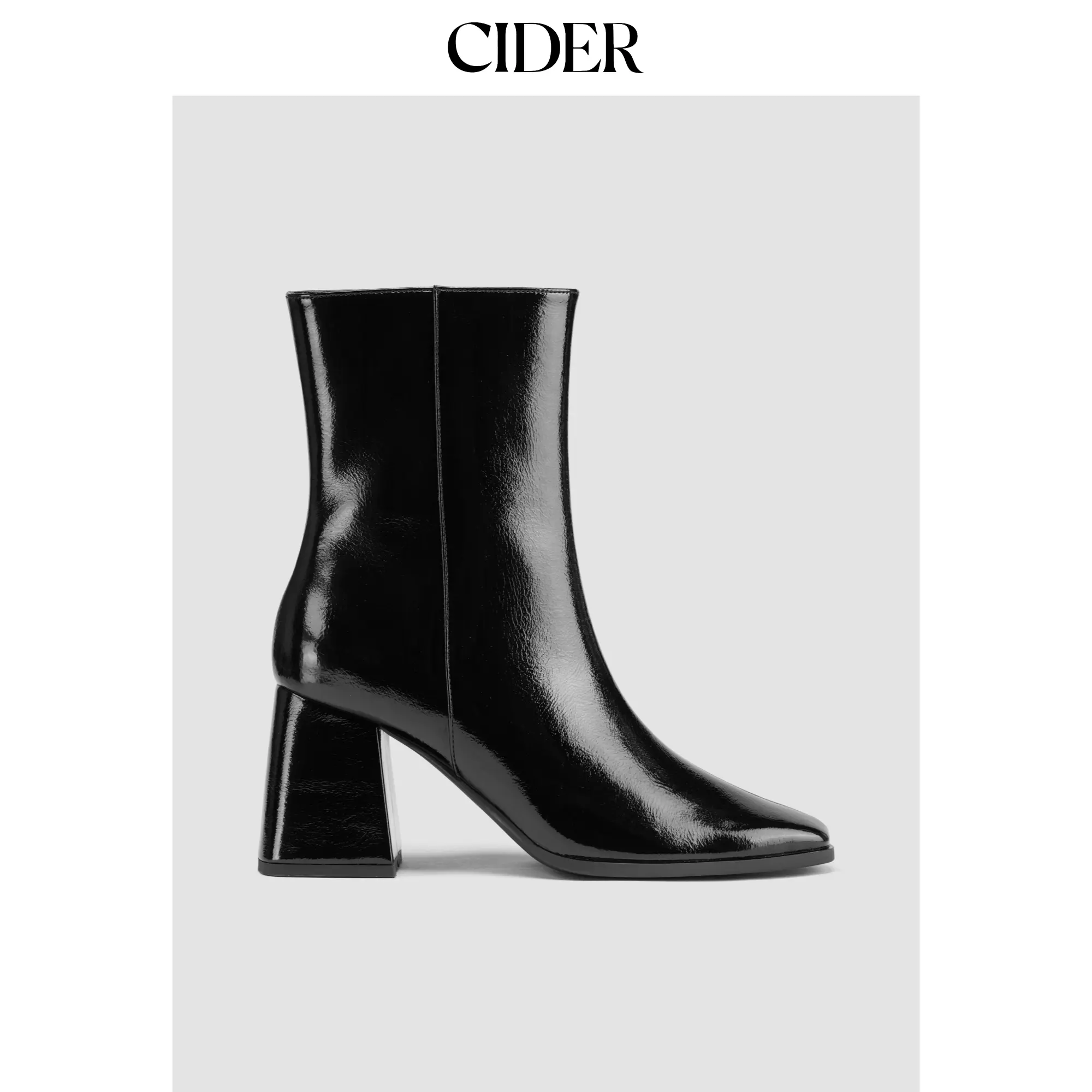 Cider [size 6-11] CHUNKY HEELED ANKLE BOOTS