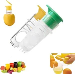 2-Pack Lemon Squeezer Portable Lemon JuicerBPA-Free Plastic Lime Juicer Compact JuiceExtractor Handheld Citrus Press with Lid-2025New Screw Top Manual Citrus Tap Squeeze Limefor Cocktails, Drinks And Cooking-KitchenGadgets Utensils
