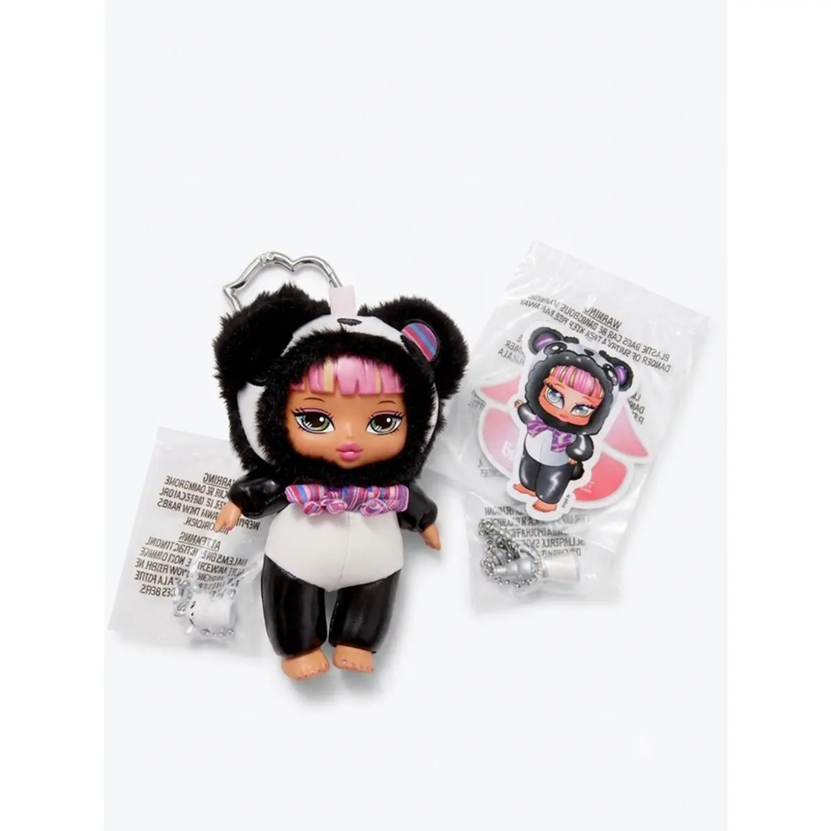 Bratzies Tokyo A Go Go Fianna Open Box - Adorable Panda-themed Doll with Pink Hair and Bow - Perfect for Bratz Fans