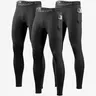 VRYXAL Men's 3pcs High Compression Quick Dry Sports Leggings with Pockets - High Stretch, Breathable, Sweat-Absorbent, Anti-Odour, UV-Protective, Plus Size, Flexible, Gym Fit, Knot Detail, Suitable for Gym, Running