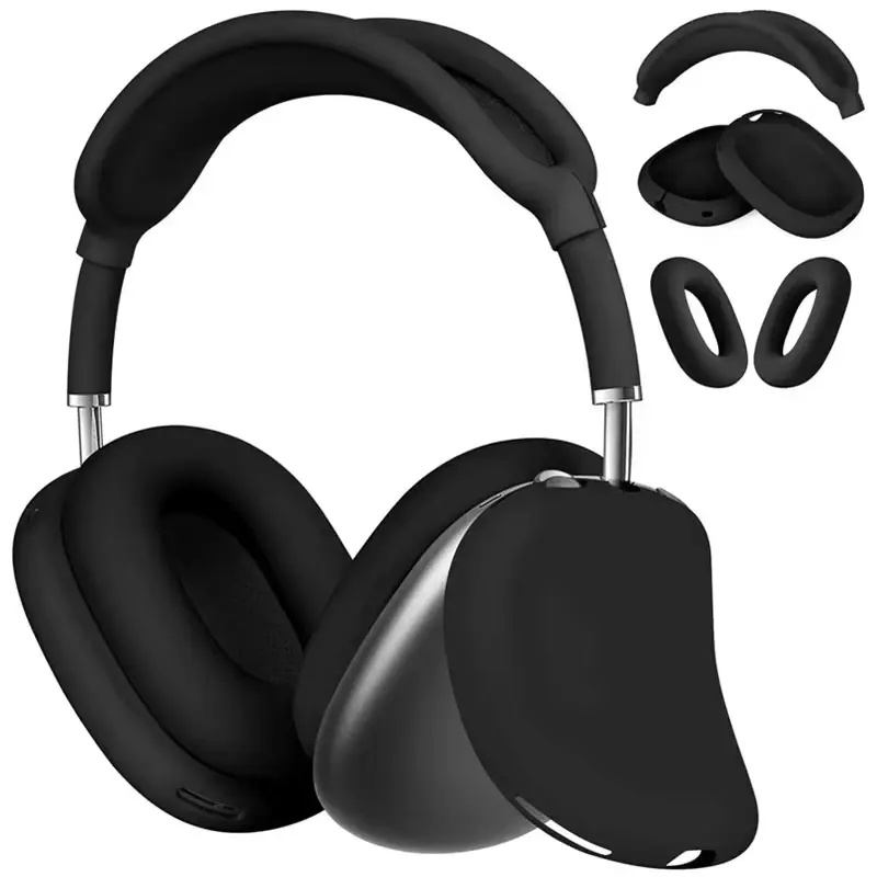 3 in 1 Soft Silicone Skin Protector Headphones Headset Case For Airpods Max Cases Anti Scratch Shockproof Earphone Cover Accessories