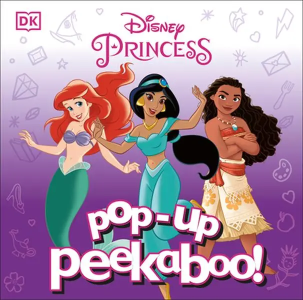 Pop-Up Peekaboo! Disney Princess English Board Book for Toddlers, Preschoolers - DK