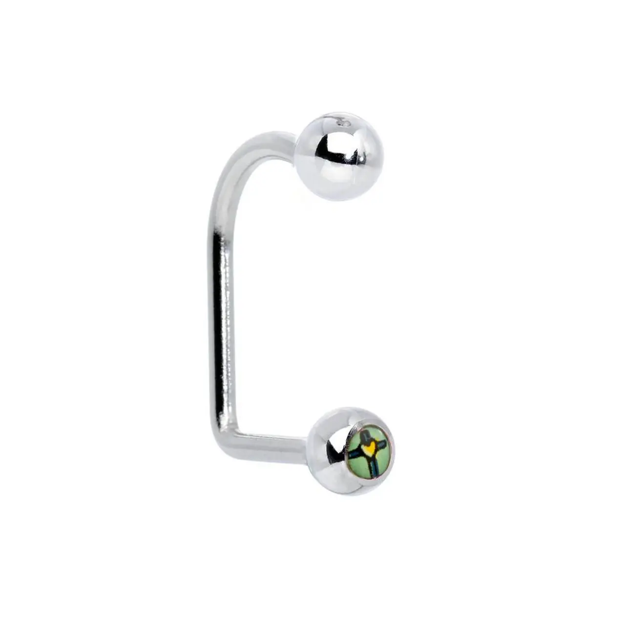 Cross Lippy Loop Labret Lip Jewelry 14ga Surgical Steel