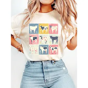 Cotton Cows Patchwork Shirt, Cows  Shirt, Cow Shirt, Cow Lover Shirt, Cow Lover Gift, Homestead Shirt, Cows T-Shirt