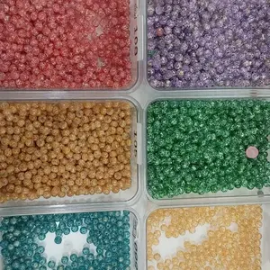 50 Grams Mixed Pack, 10mm Oil Painting Pattern Loose Beads for Handmade DIY Jewelry