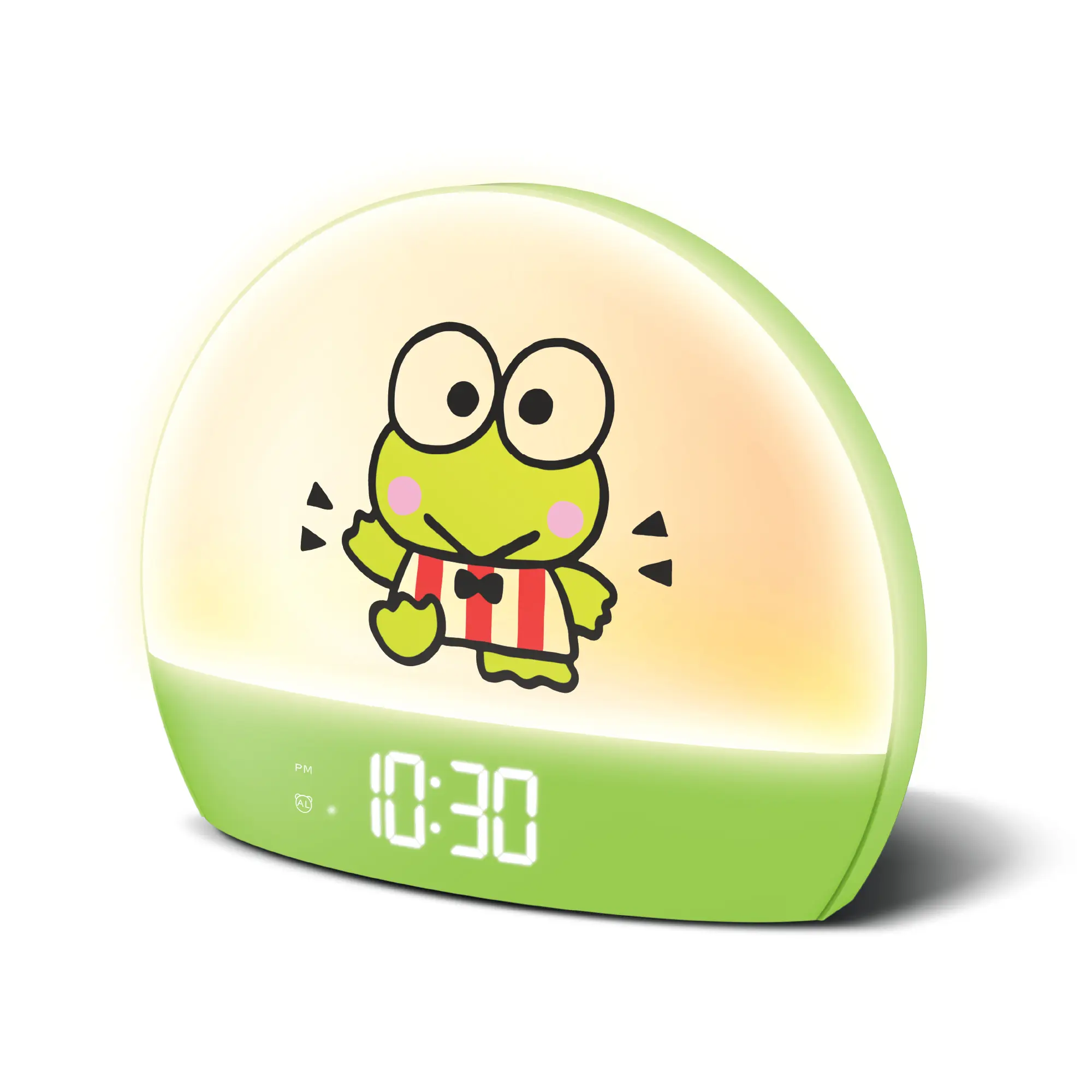 Hello Kitty Keroppi Cartoon Character LED Number Display Alarm Clock - USB-Powered, 6 Color Changing Light Modes, Extra USB Port, Creative Digital Clock for Bedrooms, Girl Room Desk Decor