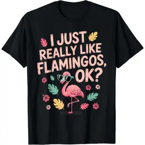 Cool Flamingo Novelty for Men Women Pink Bird Flamingo Lover T-Shirt