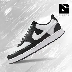 Nike Court Vision Low Next Nature 'Black White' (Women's) – Women's Lifestyle Sneakers – shoes for woman -Vintage -Spring & Summer-Inspired Running Shoes, Shock-Absorbing Comfort, Gym to Streetwear Casual Wear-back to school–DH3158 003