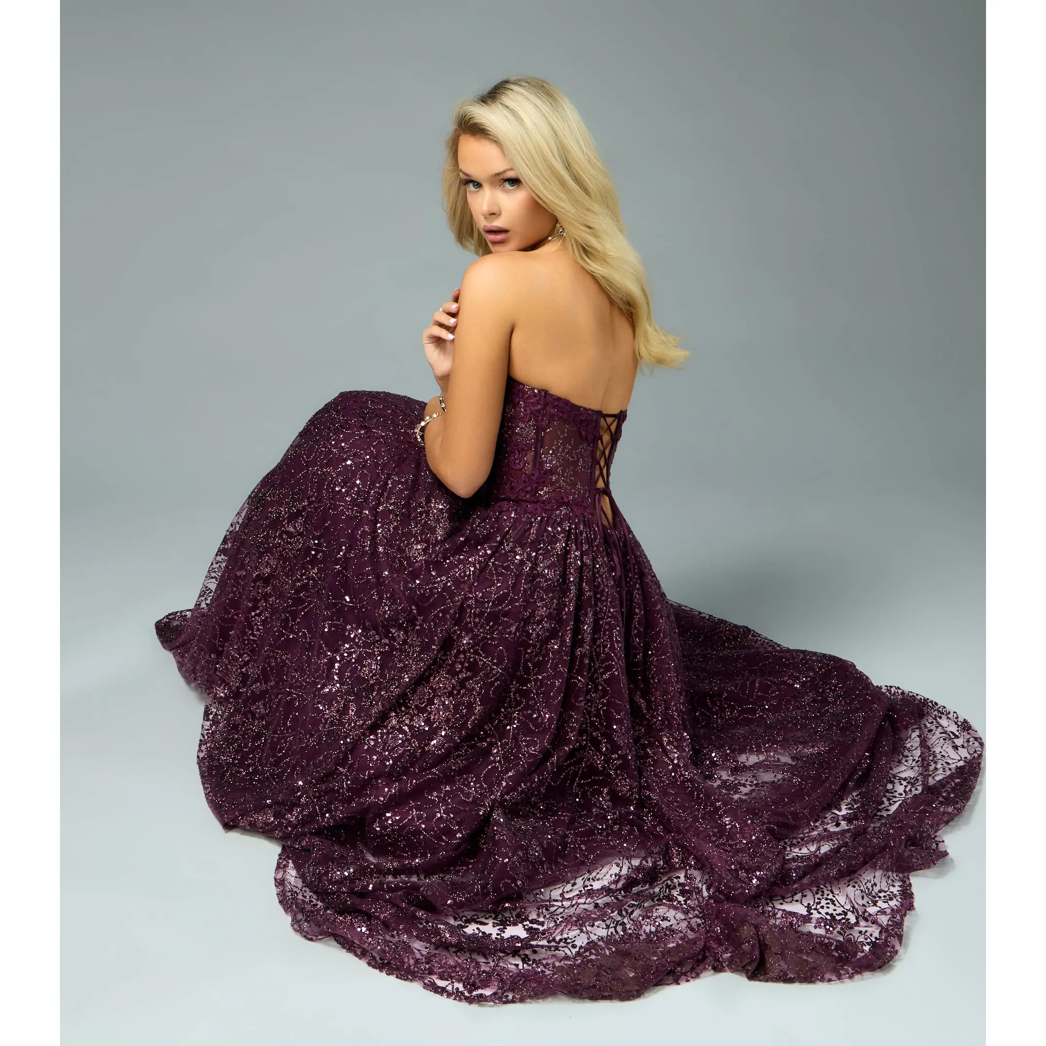 Aria Glitter Sequin Tulle Lace-Up Ball Gown - TikTok Shop Aria Glitter Sequin Tulle Lace-Up Ball Gown - TikTok Shop