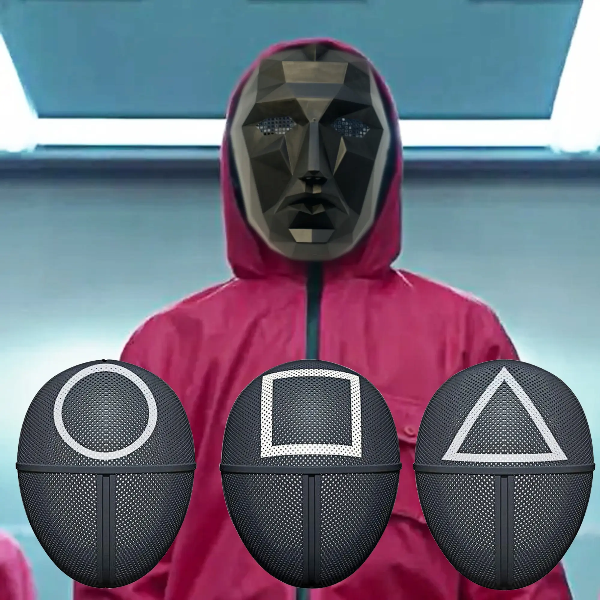 Party Face Mask for Halloween & Cosplay – Circle, Square, Triangle Style, Comfortable and Durable Design