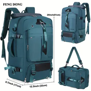 Large-capacity Lightweight Travel Backpack with Port, Laptop, and Shoe Storage Compartments, 15.6-inch Laptop Backpack, Padded Backpack with Power Bank, Adjustable Padded Shoulder Straps, High-quality Backpack Suitable for Hiking - Men's Backpack