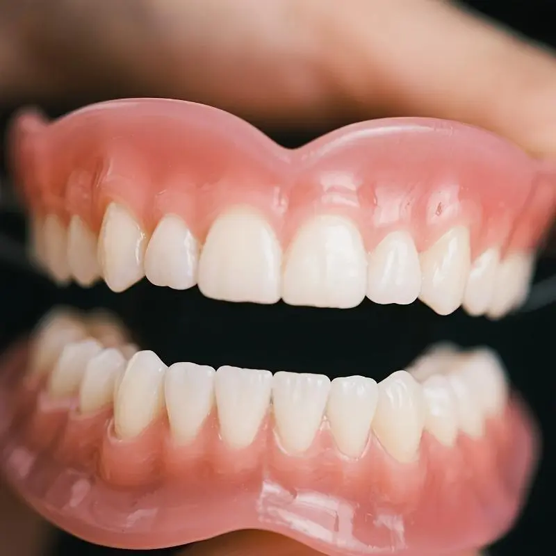 Oralhoe Cosmetic False Teeth Kit, comfy removable teeth covers to craft a natural attractive smile for social occasions. Buy 1 Get 1 Free, 2 sets total. This kit only relines loose dentures and cannot be worn as new dentures.