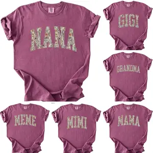 Personalized Comfort Colors Nana Heart T-Shirt | Custom Family Gift | Mother's Day Gift | Floral Mama Grandma Auntie Mimi Gigi Grammy Shirt