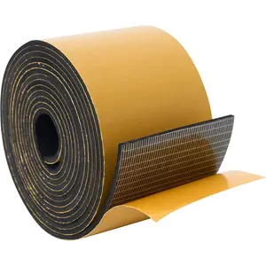 High Density  Weather Stripping Door Seal Strip Insulation Tape Roll for Insulating Door Frame, Window, Air Conditioner | Self Adhesive Sealing Weatherstrip (3 in x 1/16 in x 10 Ft, Black)