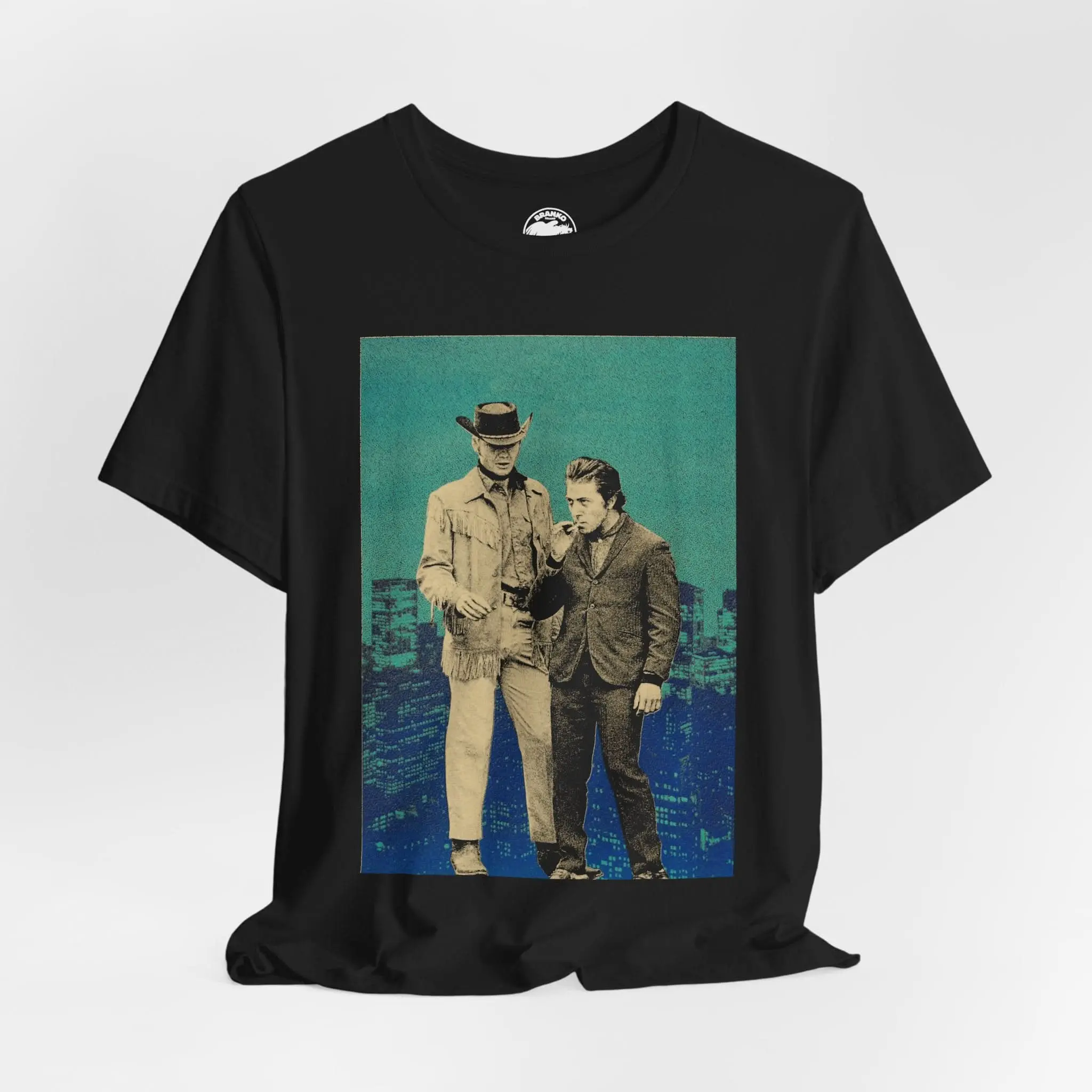 Midnight Cowboy (Graphic with Vintage Print Effect/Joe Buck and Ratso Rizzo/Midnight Cowboy Shirt)