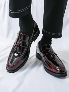 Men's Fashionable Patchwork Design Loafers, Casual Comfortable Solid Color Slip-on Shoes for Daily Wear, Lightweight Breathable Shoes for Men, Boy, Footwear