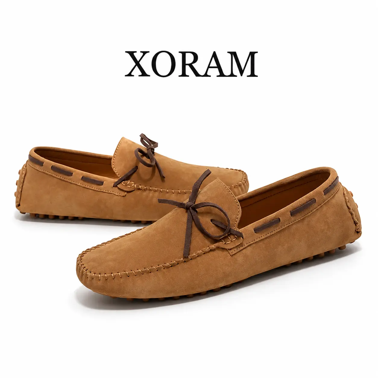XORAM Men's Suede Upper Tassel Slip-On Flat Heel Loafers, Classic Fashion Slip Resistant Casual Driving Shoes, Lightweight Footwear, Footwear Slipon, Classic Fashion Loafers, Clean Look, Walking Shoes, Classic Loafers