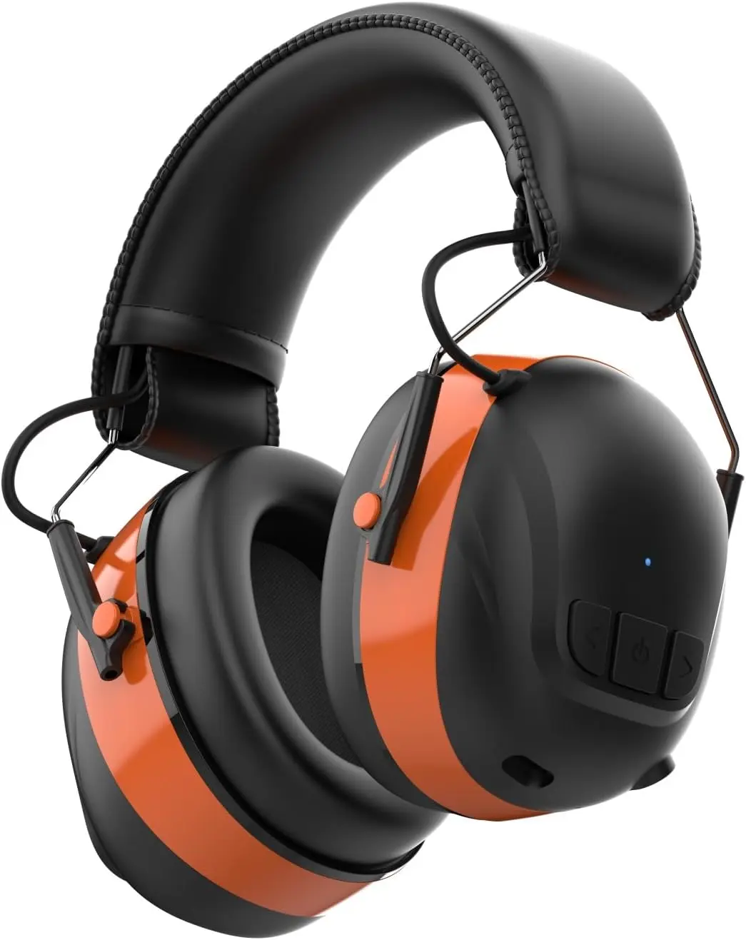 Bluetooth 6.0 Hearing Protection Headphones with 120H Working Time, 30dB SNR, Superior Stereo Sound Quality, Larger Buttons for Easy Operation, Safety Muffs for Lawn Mowing, Workshops