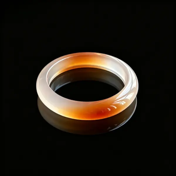 Natural Agate Icy Transparent Bangle, Brazilian High Icy Grade Agate, Genuine Jade-Like Agate