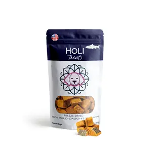100% Skin-on Salmon Dog Treats - Wild Caught, Freeze-Dried, High in Omega-3, 4.5 Calories per Treat