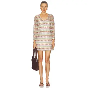 Veronica Beard Novien Dress in Deep Ochre & Dove Multi