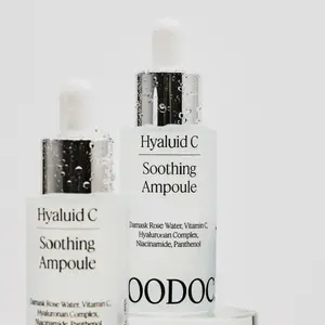JOODOC Hyaluid C Soothing Ampoule 1.01 fl oz – Multi-Molecular Hyaluronic Acid + Vitamin C | Deep Hydration & Brightening Serum for Dehydrated Skin