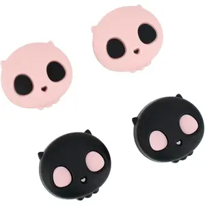 L-RDC012  Halloween Cute Xbox One Controller Thumb Grips, Soft Silicone Thumbsticks Cover Caps Set Compatible with Xbox One Controller, 2 Pair / 4 Pcs - Pink Skull