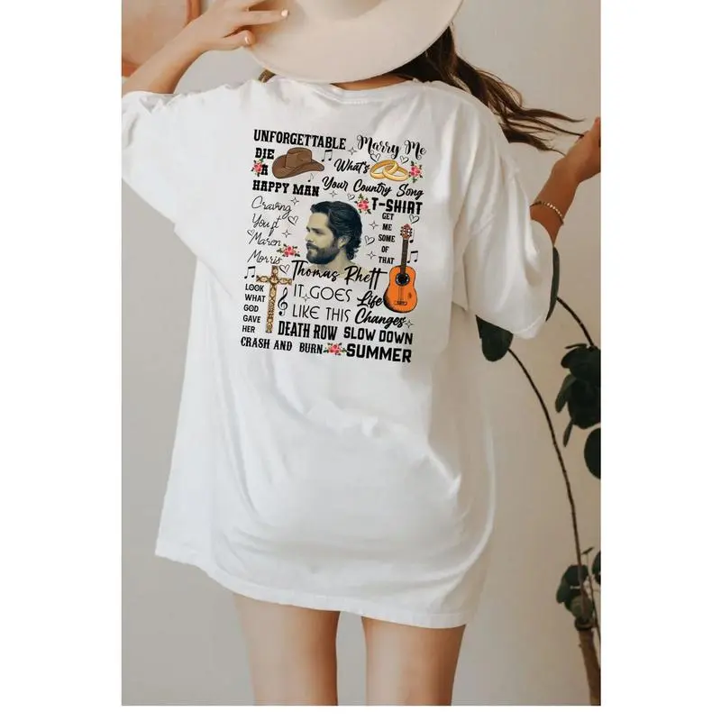 Thomass Rhetttt Country Music Unisex T Shirt, Sweatshirt, Hoodie, Country Top Fans Back Side Printed, Unisex Sweater Pullover Tee Cotton
