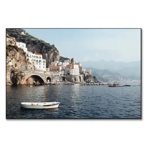 Morning in Almafi Wall Art Print, Beach Artwork with Print and Frame