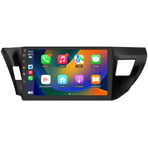 9" Android 13 Car Stereo for Toyota Corolla 2014-2016 touch screen has Android Auto Wireless Carplay, Bluetooth WIFI supports GPS Navigation