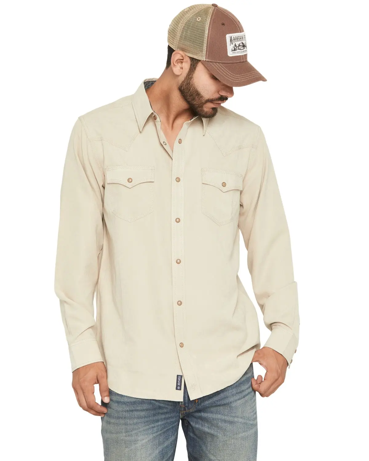 Moonshine Spirit Men's Spirit&Reg; Men'S Side Stage Solid Suede Long Sleeve - Msho25w30-Tan