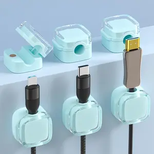 3pcs ProCable Premium Adhesive Cable Organizers Cable Management Kit - Effortless Desk & Wall Mount Cord Management System with Easy Installation, Space-Saving Design, and Multi-Cable Compatibility for Data, Earphone, and Electrical Wires