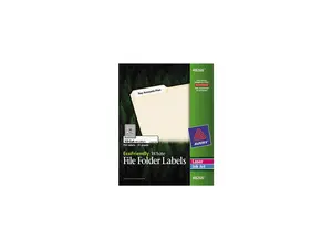 Avery EcoFriendly File Folder Labels 2/3 x 3 7/16 White 750/Pack 48266