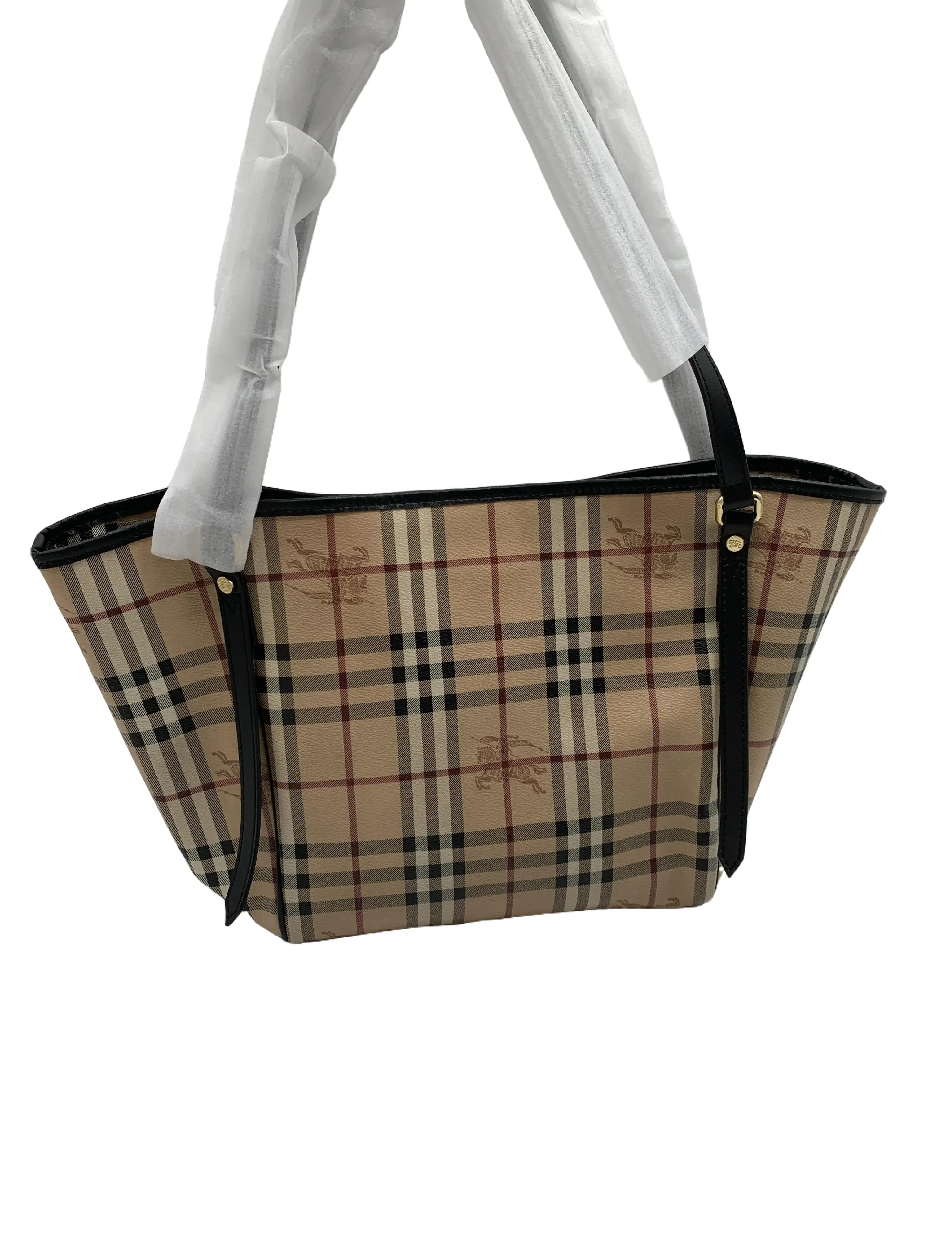 Pre-owned BURBERRY Classic Horse Check Tote Bag/wj07108111/8111