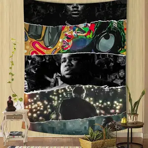 Rod Wave Singer Anime Chart Tapestry Flag Wall Hanging With Art Home Decorations Durable Lightweight Washable  For Living Room Bedroom Festival Gift Dorm Decor Flags Poster