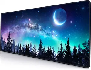 Forest Moon Gaming Large Mouse Pad with Stitched Edges,Desk Mat,Large Mouse Pad Extended Gaming Mouse Pad Mat with Non-Slip Base Stitched Eges Mousepad for Computer,Office,Keyboard and Laptop