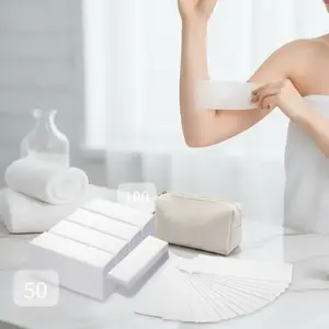 50pcs/100pcs Pack Wax Strips For Hair Removal, Underarm Strips, Waxing Accessories, Hair Products And Accessories For Barber Salon Beauty Body Care Travel Essentials, Waxing Kit