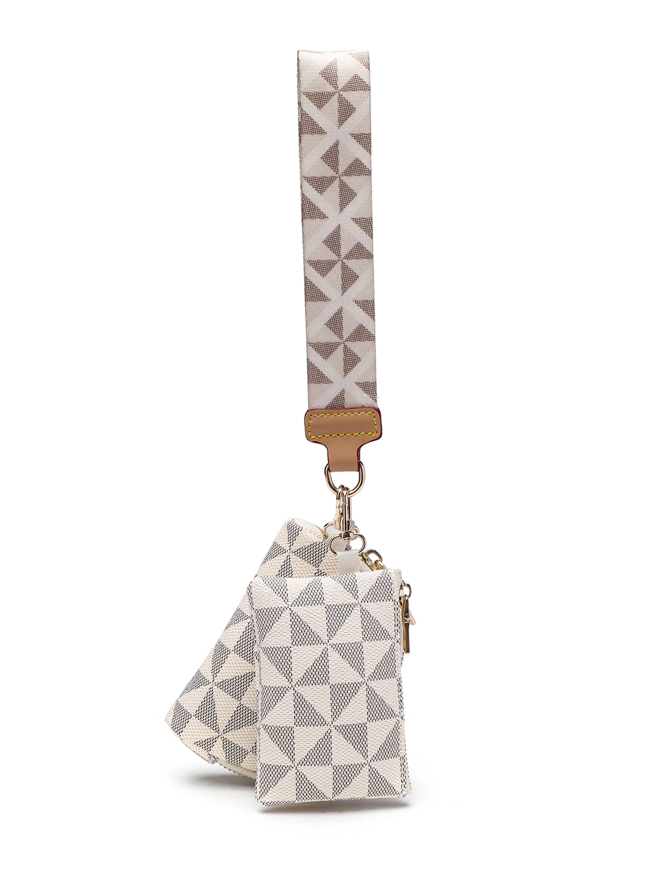 Women's Fashionable Geometric Pattern Zipper Coin Purse & Key Holder, Casual Versatile Pvc Coin Purse & Key Holder, Trendy All-match Wallet for Daily Use, Durable Wallet, Geometric Pattern Bag, Zip Around Wristlet, Durable Pouch, Zippered Coin Pouch