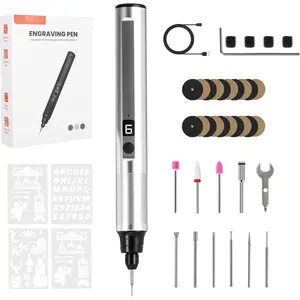 Engraving Pen, 6 Speed, Rechargeable Engraver Pen for Artists & DIYers, Electric Engraving Tool with 41 Accessories, Engrave 60+ Surfaces, Engraving Pen for Metal, , Glass and Plastic
