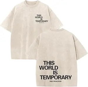 Christian Bible Verse T-Shirt for Men Jesus Faith Religious Graphic Tee Vintage Acid Wash Short Sleeve Oversized Acid Wash T Shirt Unisex Streetwear Short Sleeve Summer Tops