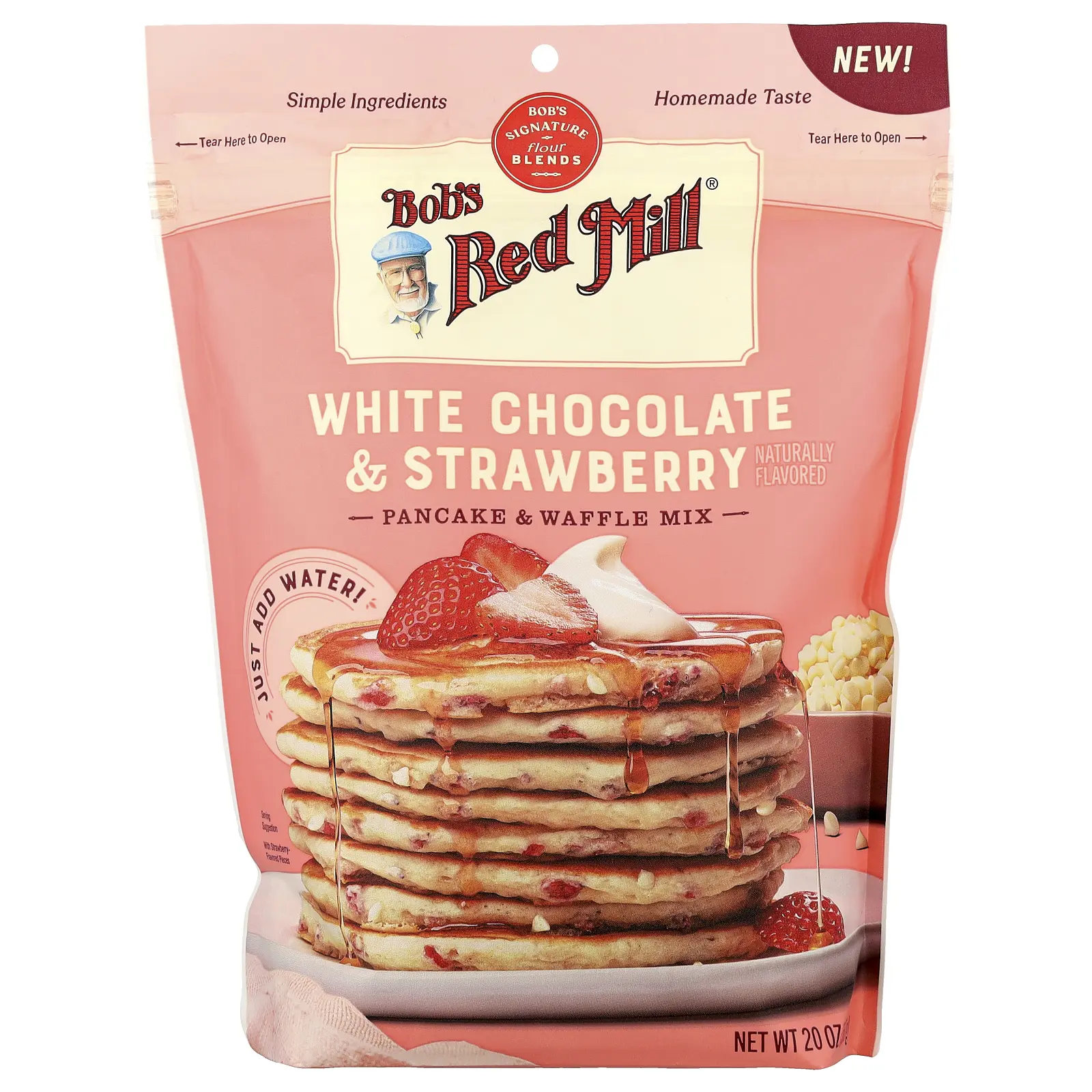 Bob's Red Mill White Chocolate & Strawberry Pancake & Waffle Mix, 20 oz (567 g) Bob's Red Mill White Chocolate & Strawberry Pancake & Waffle Mix, 20 oz (567 g)