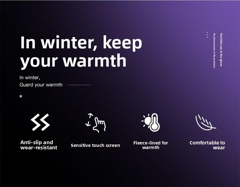 Outdoor Winter Gloves, Touchscreen andWindproof Full-Finger Gloves for Sports, Travel,and Daily Activities,Men's And Women's Fleece Gloves