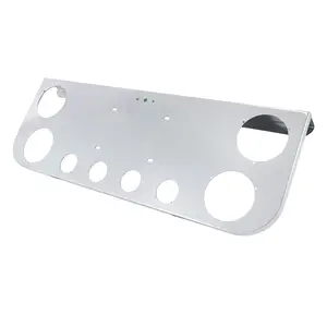 Tail Light Panel Stainless Steel with Light Round Cutouts Rear Light Panel for Semi Truck Trailer(Lights Not Included)