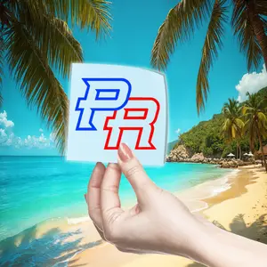 Vinilo Sticker PR Logo para Auto, Oficina o Ventana - 4x4 inch
