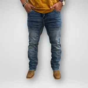 Men's Western Blue Classic Modern Boot Denim (W-467)
